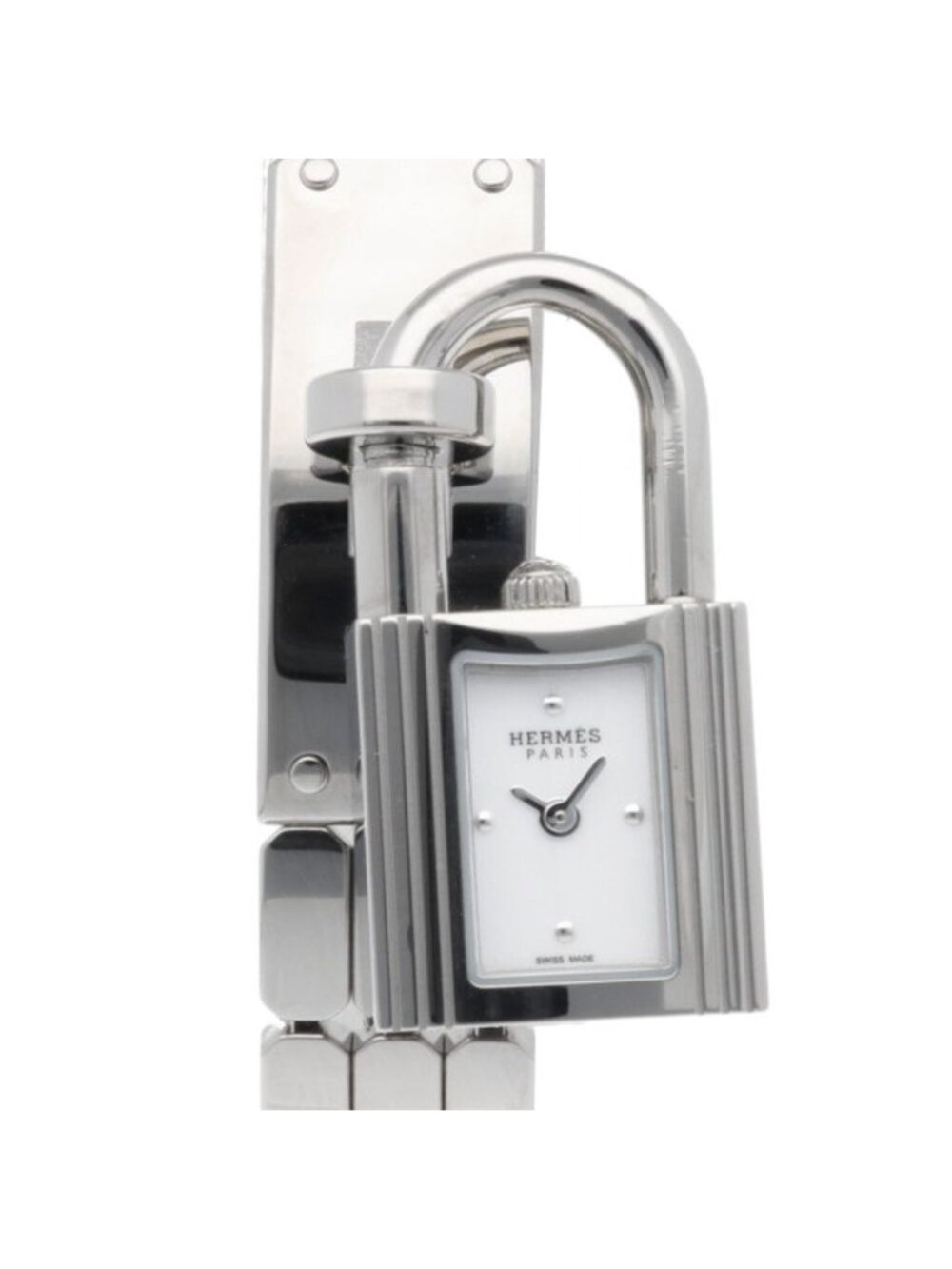 Hermes Kelly Watch Clock Stainless Steel Quartz